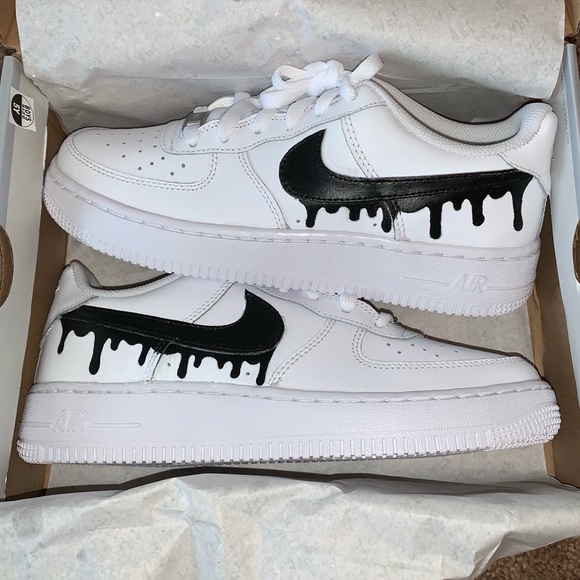 Custom Air Force 1 Black drip - Picture 2 of 3